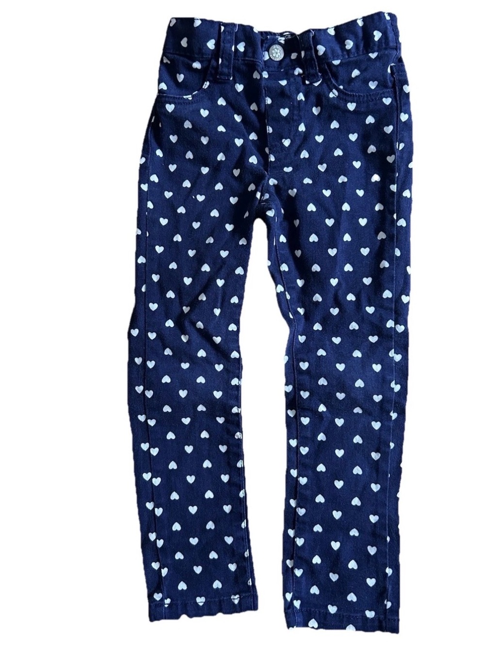 Children’s place Navy Heart Print leggings for girls, size 4T
